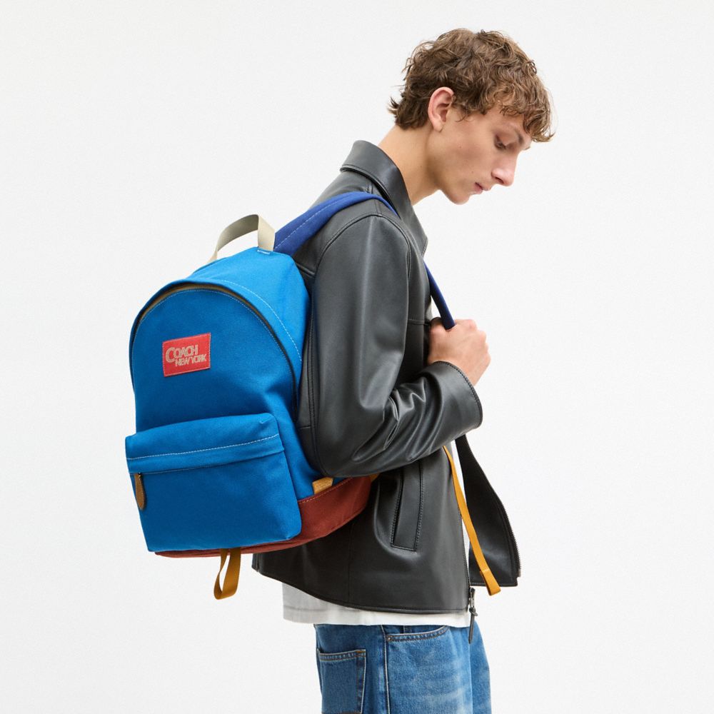 Coach Tyler Backpack Silver/Blue Multi
