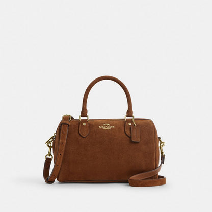 Coach Rowan Satchel Bag Gold/Warm Brown