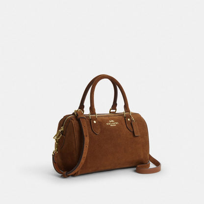 Coach Rowan Satchel Bag Gold/Warm Brown