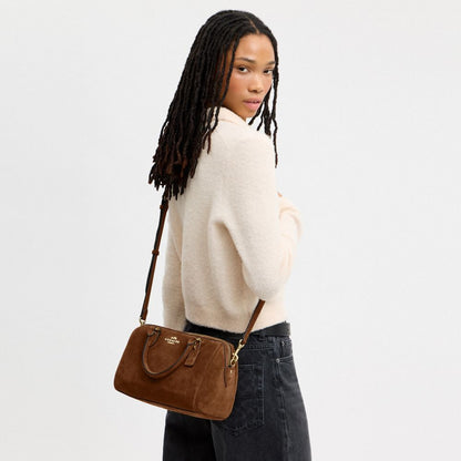 Coach Rowan Satchel Bag Gold/Warm Brown
