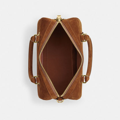Coach Rowan Satchel Bag Gold/Warm Brown