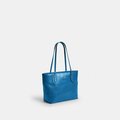 Coach Medium City Tote Bag Silver/Blue Jay