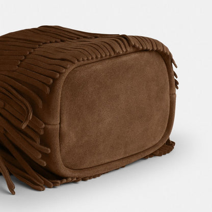 Coach Faye Mini Drawstring Bag With Fringe Im/Cedar