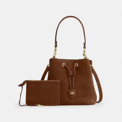 Coach Rowan Bucket Bag Gold/Warm Brown