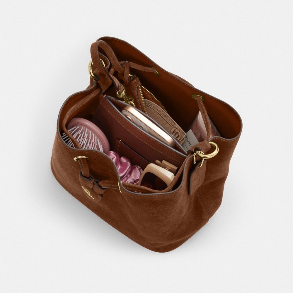 Coach Rowan Bucket Bag Gold/Warm Brown
