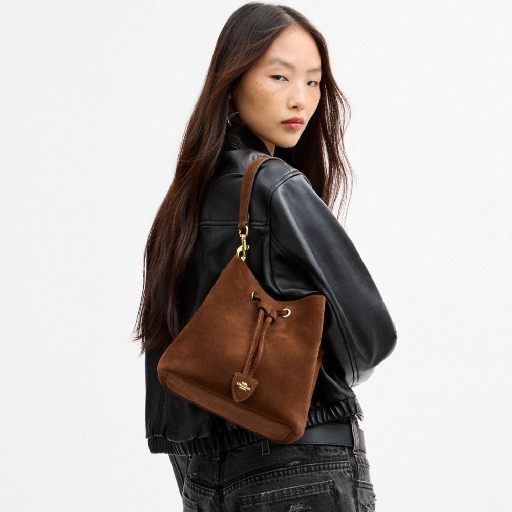 Coach Rowan Bucket Bag Gold/Warm Brown