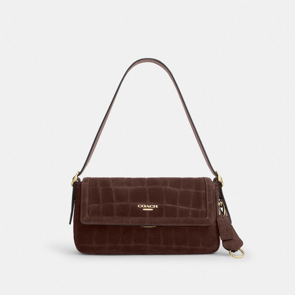 Coach Etta Small Flap Shoulder Bag Gold/Maple