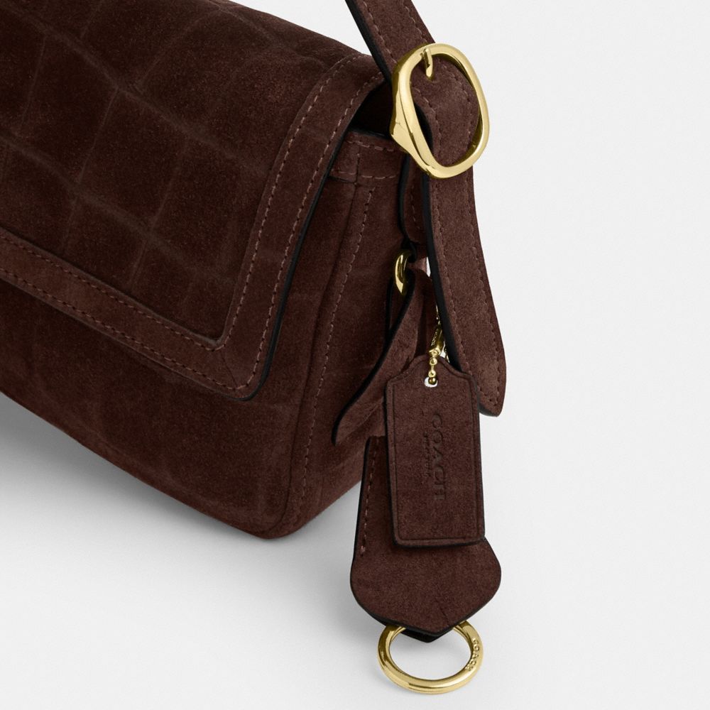 Coach Etta Small Flap Shoulder Bag Gold/Maple