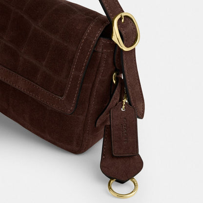 Coach Etta Small Flap Shoulder Bag Gold/Maple