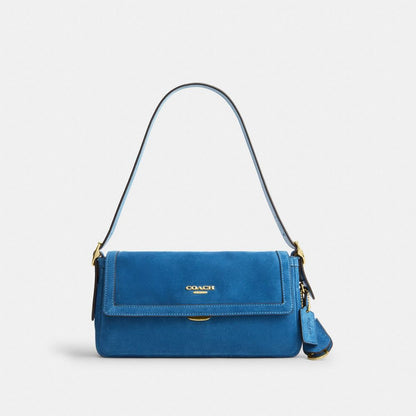 Coach Etta Small Flap Shoulder Bag Im/Blue Jay