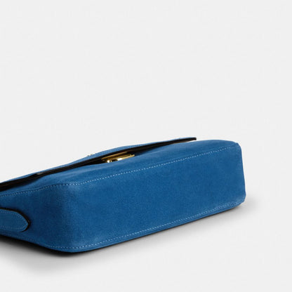 Coach Etta Small Flap Shoulder Bag Im/Blue Jay