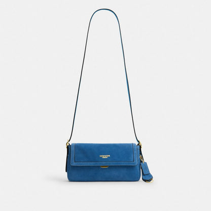 Coach Etta Small Flap Shoulder Bag Im/Blue Jay