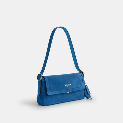 Coach Etta Small Flap Shoulder Bag Im/Blue Jay