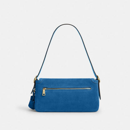 Coach Etta Small Flap Shoulder Bag Im/Blue Jay