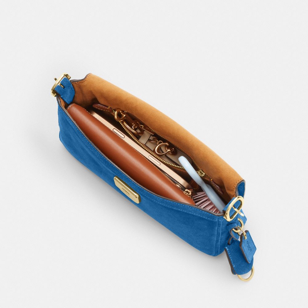 Coach Etta Small Flap Shoulder Bag Im/Blue Jay