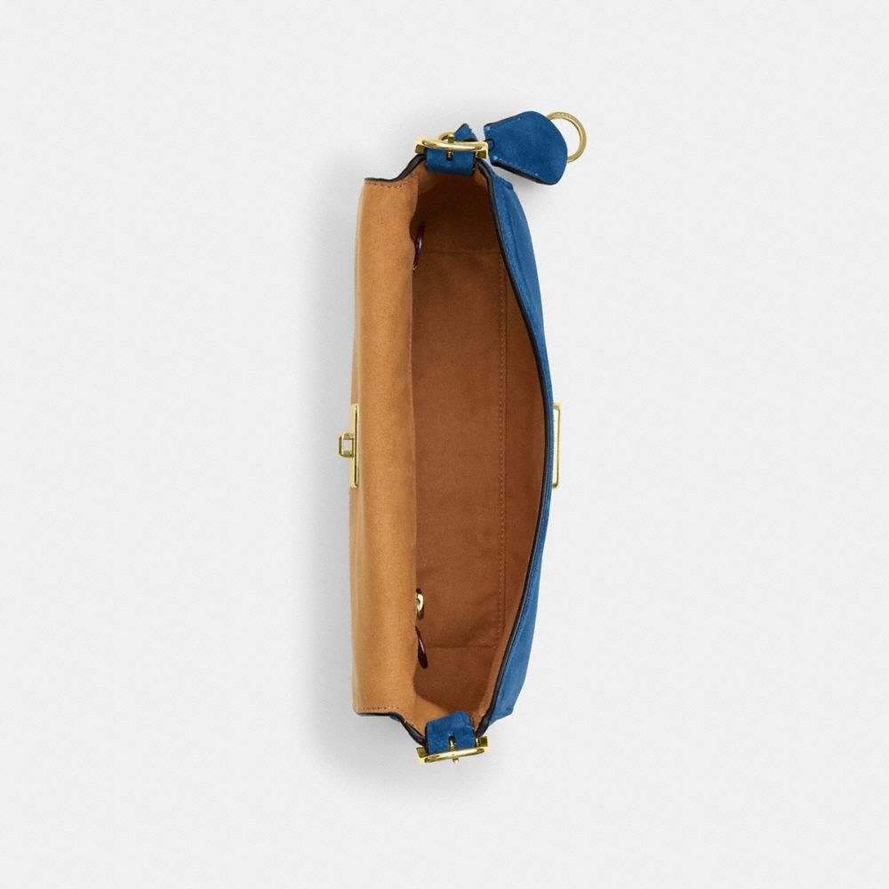 Coach Etta Small Flap Shoulder Bag Im/Blue Jay