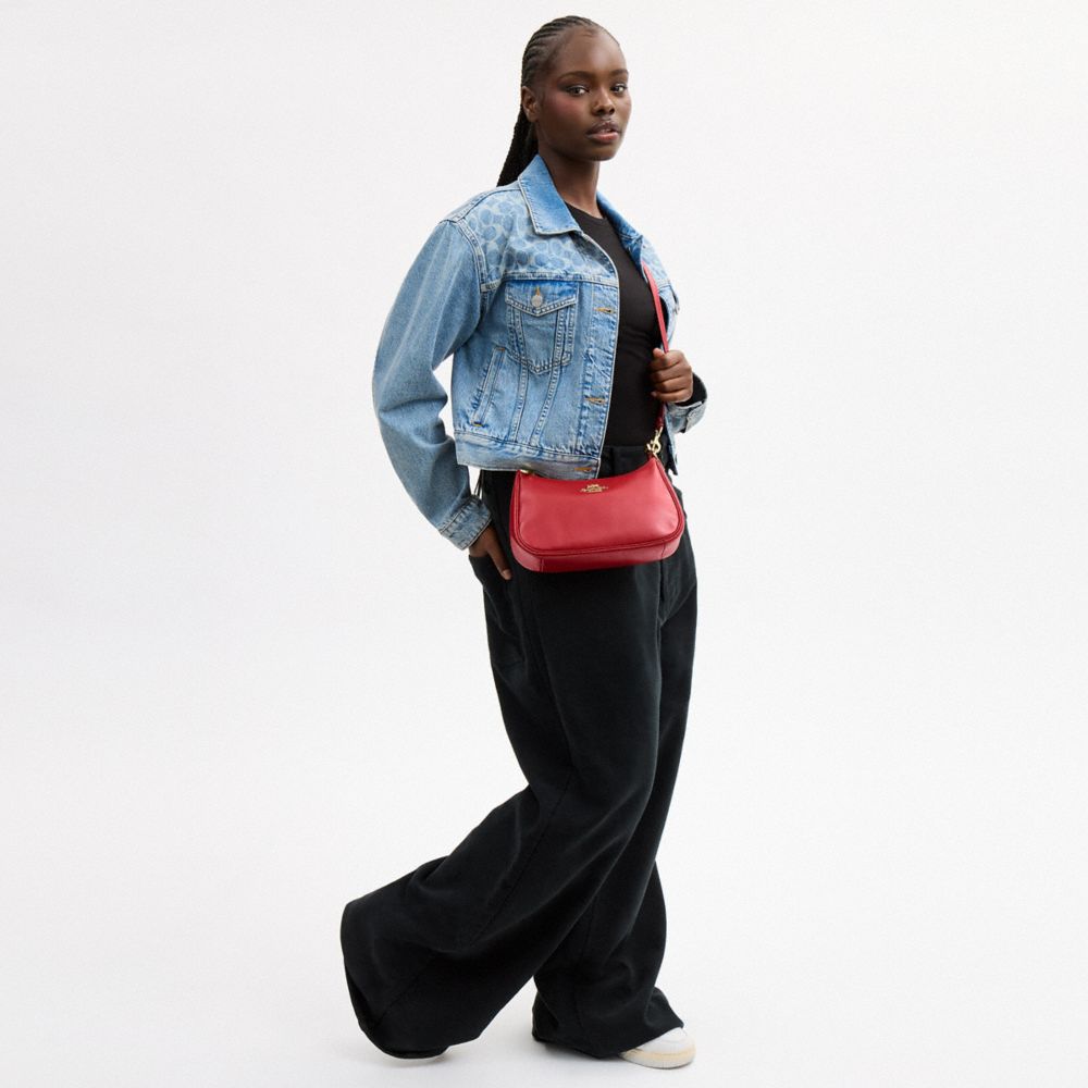 Coach Soft Teri Shoulder Bag Gold/Poppy