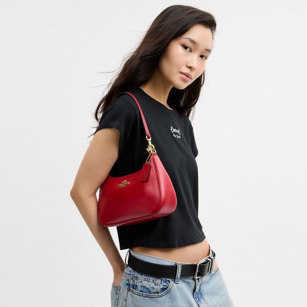 Coach Soft Teri Shoulder Bag Gold/Poppy