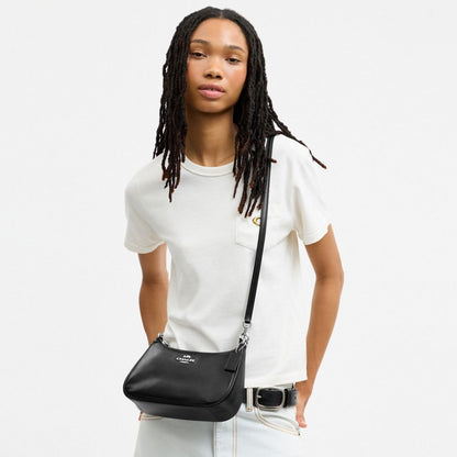 Coach Soft Teri Shoulder Bag Silver/Black