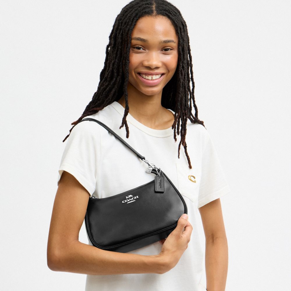 Coach Soft Teri Shoulder Bag Silver/Black