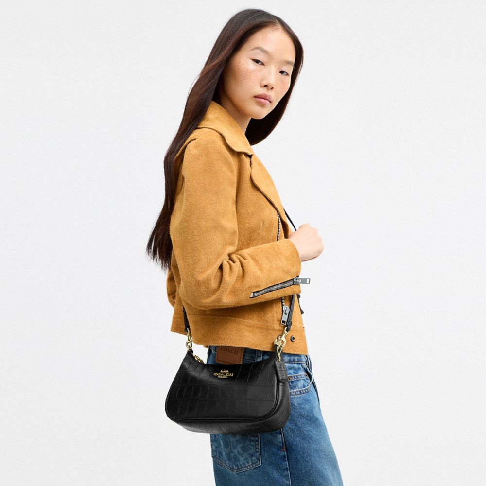 Coach Soft Teri Shoulder Bag Gold/Black