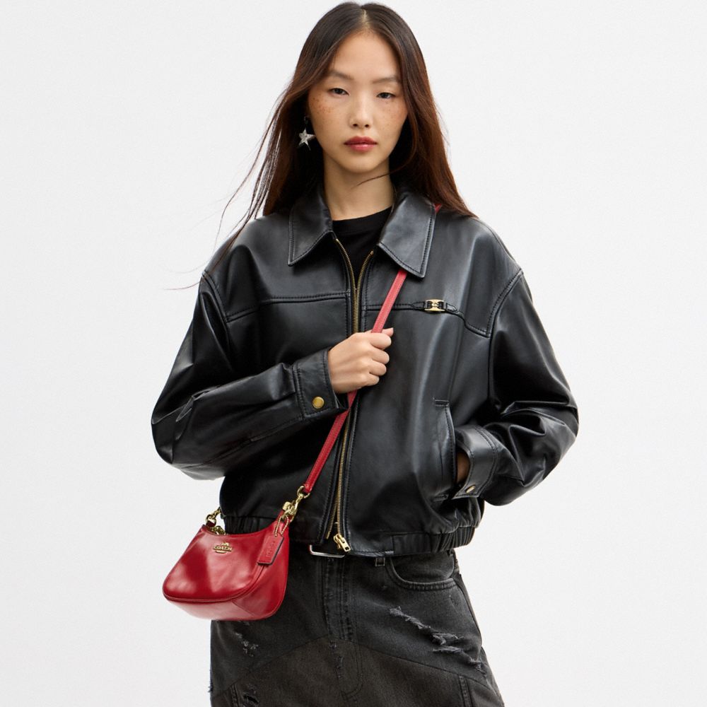 Coach Soft Teri Mini Crossbody Bag Gold/Poppy