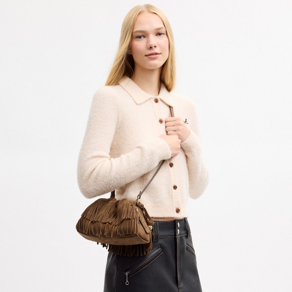 Coach Faye Shoulder Bag With Fringe Im/Cedar