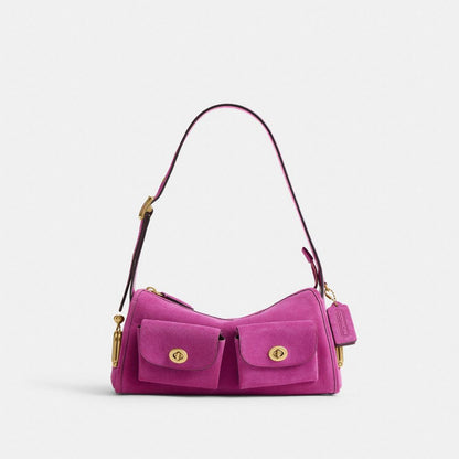 Coach Turnlock Haversack Bag 27 Brass/Magenta
