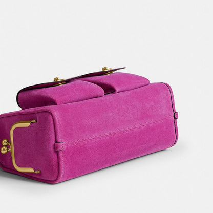 Coach Turnlock Haversack Bag 27 Brass/Magenta
