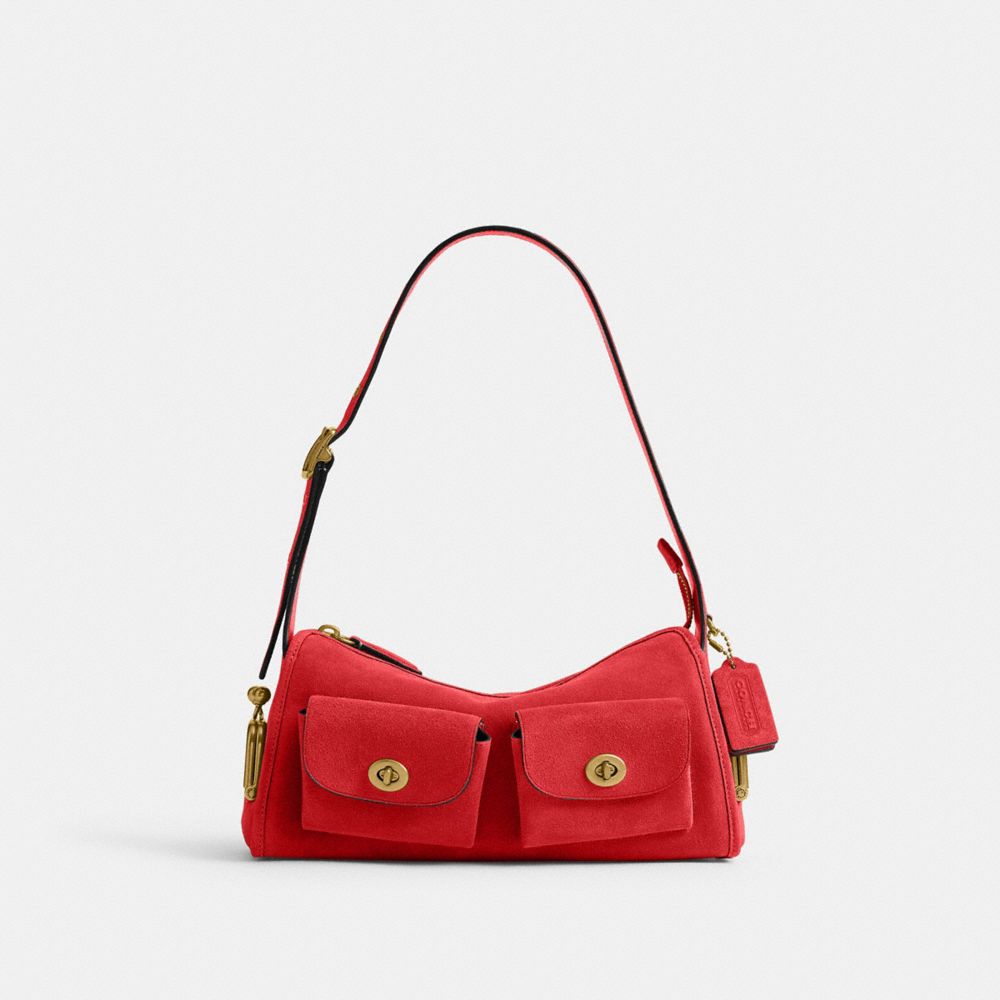 Coach Turnlock Haversack Bag 27 Brass/Candy Apple