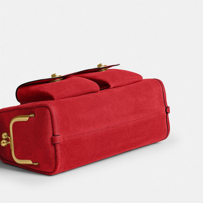 Coach Turnlock Haversack Bag 27 Brass/Candy Apple