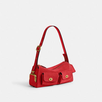Coach Turnlock Haversack Bag 27 Brass/Candy Apple
