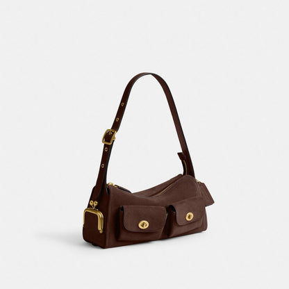 Coach Turnlock Haversack Bag 27 Brass/Dark Chocolate
