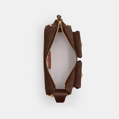 Coach Turnlock Haversack Bag 27 Brass/Dark Chocolate