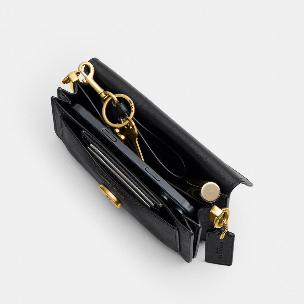 Coach Soft Tabby Shoulder Bag 20 Brass/Black