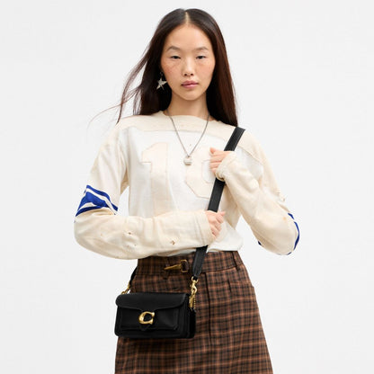 Coach Soft Tabby Shoulder Bag 20 Brass/Black