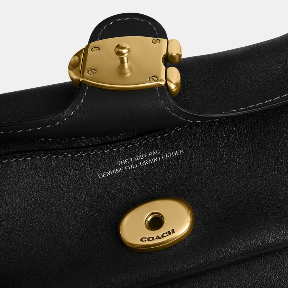 Coach Soft Tabby Shoulder Bag 20 Brass/Black