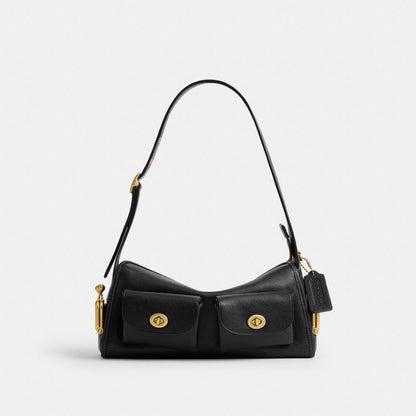 Coach Turnlock Haversack Bag 27 Brass/Black