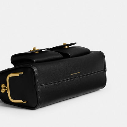 Coach Turnlock Haversack Bag 27 Brass/Black