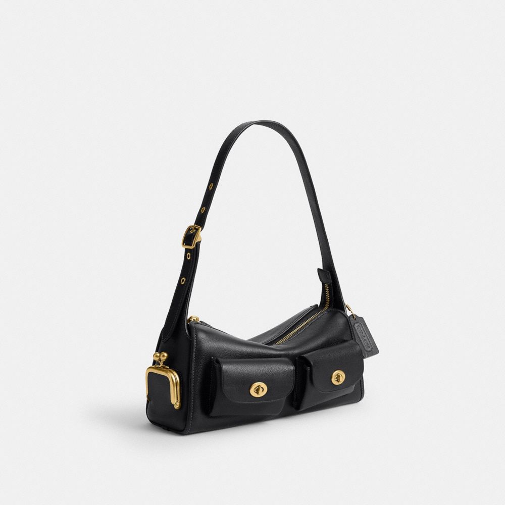 Coach Turnlock Haversack Bag 27 Brass/Black