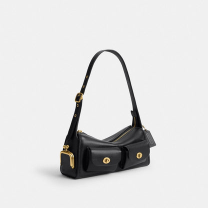 Coach Turnlock Haversack Bag 27 Brass/Black