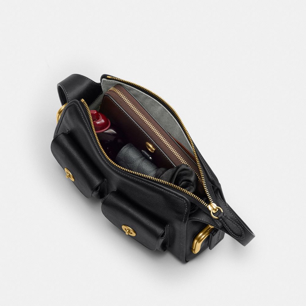 Coach Turnlock Haversack Bag 27 Brass/Black