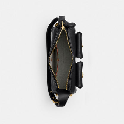 Coach Turnlock Haversack Bag 27 Brass/Black