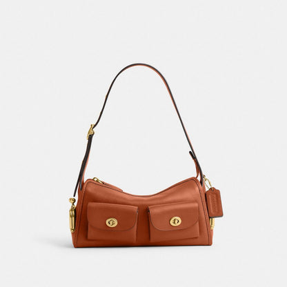 Coach Turnlock Haversack Bag 27 Brass/Amber Brown
