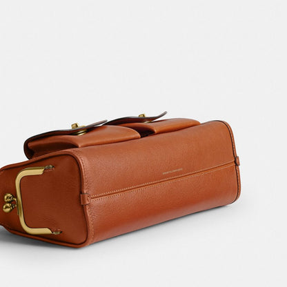 Coach Turnlock Haversack Bag 27 Brass/Amber Brown