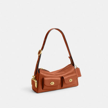 Coach Turnlock Haversack Bag 27 Brass/Amber Brown