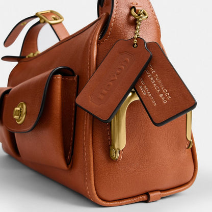 Coach Turnlock Haversack Bag 27 Brass/Amber Brown