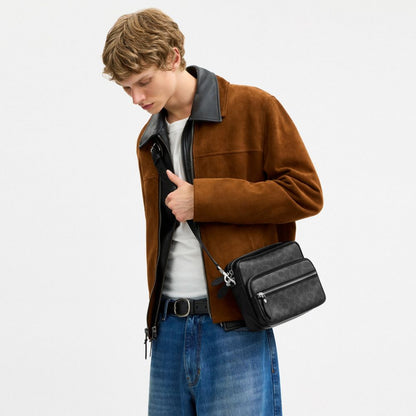 Coach Dakota Crossbody Bag In Signature UpcraftedLeather Black Signature