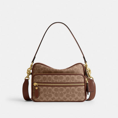 Coach Dakota Crossbody Bag In Signature UpcraftedLeather Tan Multi.