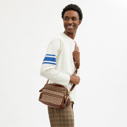 Coach Dakota Crossbody Bag In Signature UpcraftedLeather Tan Multi.